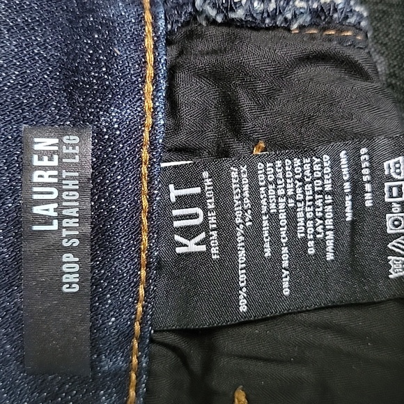KUT from the Kloth  Lauren Mid Rise Crop Slim Jeans/ Size 6 - Picture 4 of 12